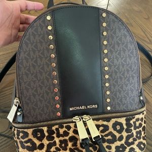 Michael Kors Cheetah Backpack